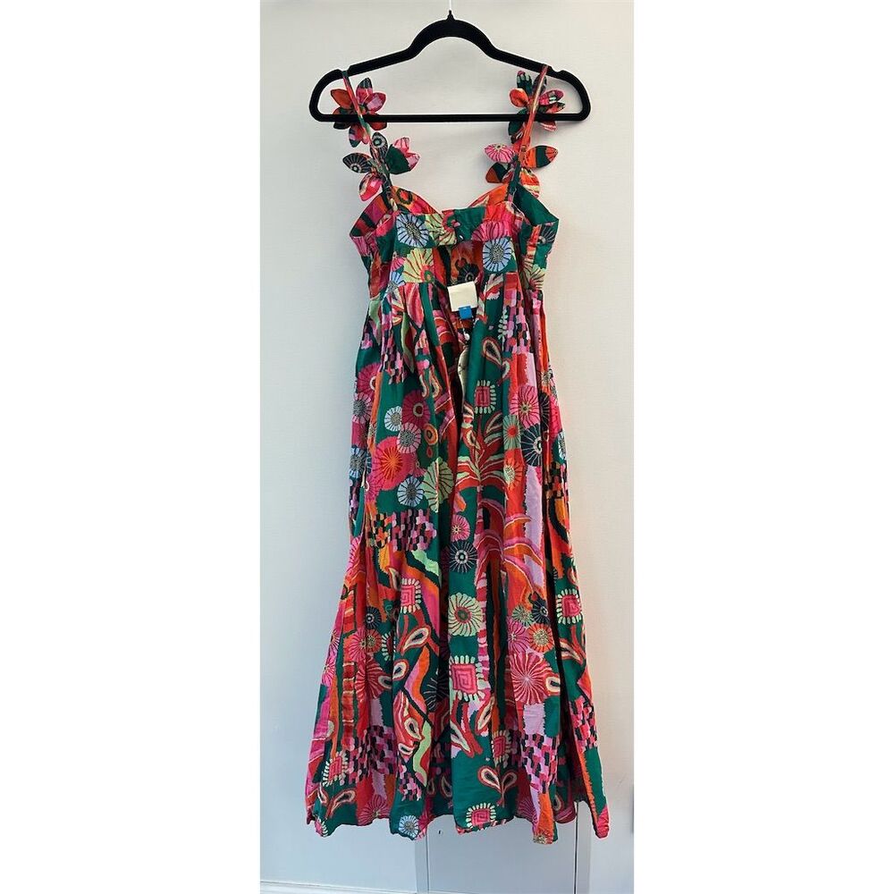 Farm Rio x Anthropologie Tropical Pleated Midi Dress - Picture 3 of 15